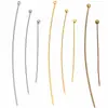 Agulha de bola 100 / saco DIY brincos acessórios acessórios agulha de bola de cobre agulha redonda