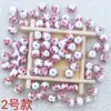 Cuentas de cerámica de porcelana azul y blanca pintadas a mano cuerda roja collar tejido a mano pulsera accesorios DIY cuentas sueltas accesorios de joyería