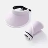 3.0 extra grande ensanchado tejido de seda de hielo de doble cara ala grande de 14 cm protección solar parasol sombrero de copa vacío moda exterior para ciclismo