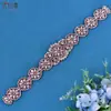 Youlapan S161 Aplique de Cinto de Casamento com Strass Renda Código de Barras Bordada para Vestido de Casamento Acessórios de Roupa Acessórios Elegantes de Casamento