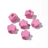 Cor de macaron tinta acrílica para assar coração estrela de cinco pontas furo grande contas soltas Pulseira DIY feita à mão acessórios de joias para miçangas