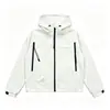 Moda de Primavera 2026 Cortavientos Impermeable con Capucha y Cintura Ajustada Chaqueta de Trabajo Estilo Coreano Abrigo Casual para Mujer