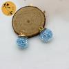 Pó Refletivo Pequeno Redondo Bola de Vidro Redonda 16mm Acessório para Joias DIY Pingente Único Amarelo Sonho Pingente para Rabo de Cavalo