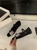 Zapatos Mary Janes para Mujer con Aumento Oculto de Altura, Lazo y Pedrería, Estilo Francés Otoño 2026, para Usar con Faldas, Zapatos de Noche