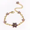 Bestseller transfronteiriço: pulseira fofa e doce em estilo pastoral com designs de coração e flor, perfeita como presente de Dia dos Namorados para usar em camadas