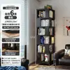 Estantería Giratoria de Madera Maciza Librería de 360 Grados Estante de Almacenamiento Integrado Montado en la Pared Extraíble Estantería de Piso para Esquina Armario de Almacenamiento para Niños