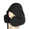 Almohada U con Capucha y Partículas de Espuma, Almohada Cervical de Buena Calidad, Almohada de Partículas Rayada, Almohada Cervical para Coche, Se Puede Guardar para Soporte Cervical