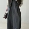 Roupas femininas de Dongdaemun, Coreia, calças casuais curvas estilo americano para mulheres, outono, calças largas retas folgadas tipo foice para o trabalho
