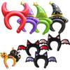 Transfronteiriço Novo Halloween Mão Vara Cabelo Argola Balão Abóbora Gato Bruxa Fantasma Festa Torcendo Atmosfera Balão Arranjo