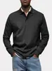 2025 Nova Estação Independente Europeia e Americana da Amazon Transfronteiriça Camisa Masculina Casual Versátil de Manga Longa com Botões e Gola