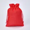Bolsas de Lino con Cordón Listas para Usar para Empaque de Joyería a Prueba de Polvo, Bolsas de Lino con Cordón para Regalos de Navidad, Bolsas de Lino con Logo Personalizado