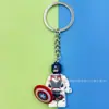 Chaveiro Bloco de Montar Vingadores Transfronteiriço Chaveiro Anel do Homem-Aranha Homem de Ferro Flash Compatível com Lego