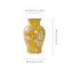 Jarrón de Porcelana Azul y Blanco Vintage, Cerámica con Acabado de Alta Gama, Estilo Antiguo, Jarrón de Flores Grande con Forma de Granada, Adorno Decorativo Estilo Chino Nuevo