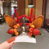 Pasador de Navidad Corea del Sur pasador infantil para niñas bebé clip de ciervo festivo tocado parte trasera de la cabeza accesorios para el pelo de Navidad