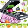 Cortador de Legumes Multifuncional de Cozinha para Uso Doméstico, Adequado para Picar, Ralar, Fatiar e Ralar Batatas e Legumes