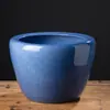 Jingdezhen Cerámica Maceta Grande Patio Loto Nenúfar Maceta Tamaño Extra Grande Maceta para Plantar Árboles Sala de Estar Balcón Maceta para Peces Dorados Tortuga
