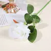 Flores Artificiais de Rosa de Cabeça Única Simuladas, Buquês de Rosas de Tecido Multicor, Decoração de Casa, Arranjos de Casamento, Flores Artificiais Atacado