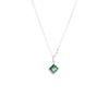 Colar Banyan Tree Prata 925 Banhado a Ouro 14K Esmeralda Quadrado Diamante Colar Feminino Vintage Luxo Leve Colar Exquisito Corrente Lockbone