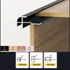 Tira Decorativa de Aleación de Aluminio con Chapa de Madera Tira de Borde Ultra-Delgada en Forma de I 9cm Tira de Microjunta de Aleación de Aluminio en Stock
