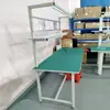 Banco de trabajo antiestático de doble capa con luces, Banco de trabajo de inspección para taller libre de polvo de línea de montaje, Mesa de mantenimiento, Mesa de operación experimental