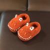 Pantuflas de Algodón Forradas de Felpa Especial de Liquidación de Invierno Lino para Primavera y Otoño Pantuflas Infantiles Lindas para Bebé Suela Suave Tela de Dibujos Animados para Niña