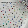 Pedras Strass Zircônia Coração para Nail Art Celebridade da Internet Super Brilho Laço Formato de Coração Mosaico Strass Colorido DIY Unhas Vestíveis Acessórios de Strass para Unhas