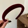 Acessório de Cabelo de Veludo com Bordas Largas, Nova Faixa de Lavar o Rosto Colorida Feminina de Coroa Alta, Estilo Vintage de Alta Qualidade Que Faz o Rosto Parecer Menor
