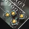 Nuevo Conjunto de Collar, Aretes y Anillo de Perlas de Huayoumei Jewelry, Joyería de Perlas de Moda de Alta Gama para Mujer, Elegante al por Mayor
