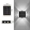 Luz lavaluces de pared exterior para villa, luz solar decorativa para jardín y patio, farola solar integrada de pared con batería de larga duración