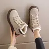 Botas de Nieve Retro de Suela Gruesa para Mujer 2026 Temporada de Invierno Estilo Popular de Celebridad de Internet Botines Cortos de Moda de Color Sólido de Gama Alta de Nicho para Mujer