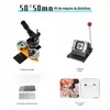 Máquina de Botões com Cantos Arredondados 50*50mm Máquina de Ímãs de Geladeira Máquina de Fazer Botões de Folha de Flandres Prensa Rotativa Manual de 2 polegadas