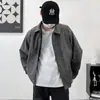 Chaqueta de cuero retro americana marrón con cuello alto para motociclista para hombre, nueva tendencia de otoño e invierno, marca, holgada, casual, chaqueta de cuero PU