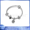 Pulsera Pandora de Plata S925 Chapada en Cobre Nueva Luna de Amor para Mujer, Pulsera Estilo Dulce de Nicho de Lujo Ligero