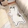 Fábrica de alfombras de cachemir con diseño de gato, venta al por mayor, para sala de estar, dormitorio, alfombra lavable a máquina, linda alfombra de dibujos animados para ventana salediza, manta para mesita de noche