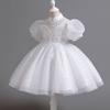 Vestido de Verano para Niñas Transfronterizo Vestido de Verano Vestido Infantil Manga Abullonada Falda Amplia Estilo Occidental Princesa Falda de Hilo Falda de Cumpleaños