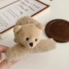 Horquilla para el pelo de oso de otoño e invierno para niña, pinza de tiburón de peluche, novedad de 2023, horquilla para el pelo con cuchara en la espalda, accesorios bonitos para el cabello con temperamento