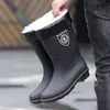 Tamanho 39-48 Zhongjian impermeável com fole tamanho extra grande masculino e feminino quentes impermeáveis forrados com fleece destacáveis antiderrapantes galochas botas femininas