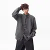Suéter Cardigan Novo Estilo Outono e Inverno 2026 Retrô Americano Casual Estilo Preguiçoso Gola V Malha Jaqueta Masculina Cor Lisa