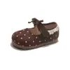 Zapatos de Princesa de Lunares para Niñas Colección Otoño 2026 Suela Suave Zapatos para Caminar de Bebé Estilo Coreano Lindos Zapatos Pequeños de Piel para Niños Pequeños