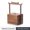 Prateleira de Armazenamento para Mesa de Trabalho em Madeira de Nogueira Mesa de Chá Duas Camadas Três Camadas Prateleira de Armazenamento para Xícaras de Chá Kung Fu