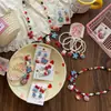 Lindo Dibujo Animado Gato Kt Niña Conejo Collar para Niños Pulsera de Cuentas Colorida Dopamina Clip para Oreja Accesorios para Bebé