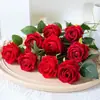 Rosa de Terciopelo Individual Boda Decoración del Hogar Flor San Valentín Ramo Pared de Flores Arreglo Floral Flor Artificial