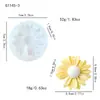Nuevo Molde de Silicona Líquida con Forma de Margarita para Arcilla DIY, Jabón Artesanal, Etiquetas de Resina, Adornos Colgantes y Moldes para Pasteles de Fondant