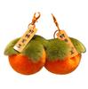 Mini llavero colgante de piel de conejo Rex real con forma de caqui pequeño para coche, bola de peluche, para mochila escolar, regalo