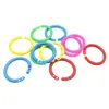 Anillos de plástico de colores para carpetas con doble broche, anillos para diario DIY, anillos para encuadernación de tarjetas, disponibles en múltiples tamaños