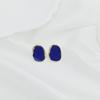 Pendientes geométricos de color Morandi con aguja de plata 925, diseño con un temperamento suave y francés.