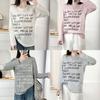 100kg Chica Gorda Verano Nuevo Estilo Ligero Estampado Letra Manga Larga Camisa Protección Solar Talla Grande Top Mujer 7659