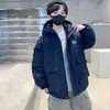 Ropa de abrigo para niños Otoño e Invierno 2025 Nueva Ropa para niños Parka Gruesa con Forro de Polar de Piel de Conejo Ropa de Algodón Ropa de Invierno para Niños Grandes