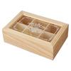 Madera madera maciza seis rejillas seis rejillas 6 rejillas rectangular acrílico multi rejilla caja pequeña de madera organizador de escritorio caja de almacenamiento