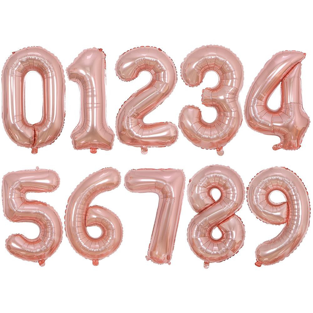 32寸数字玫瑰金瘦版